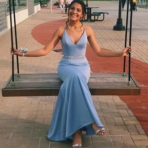 Light blue JVN prom dress